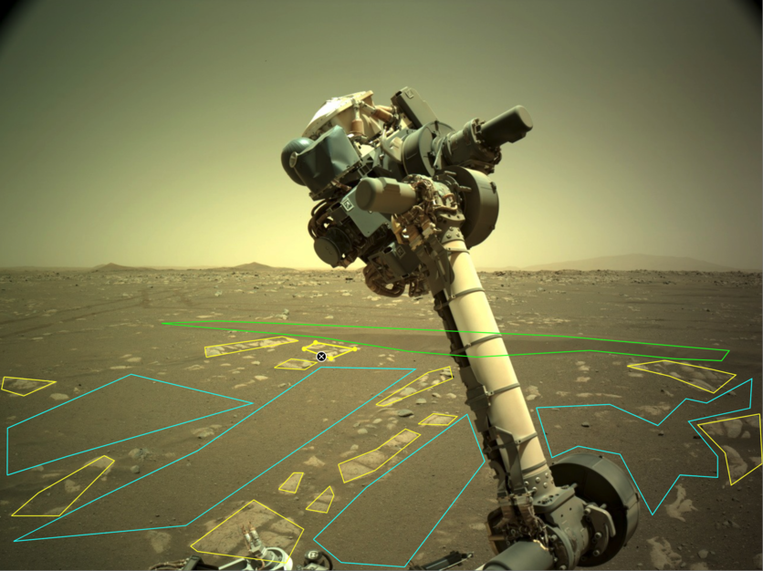 Robotic arm of NASA’s Perseverance rover part of AI4Mars project