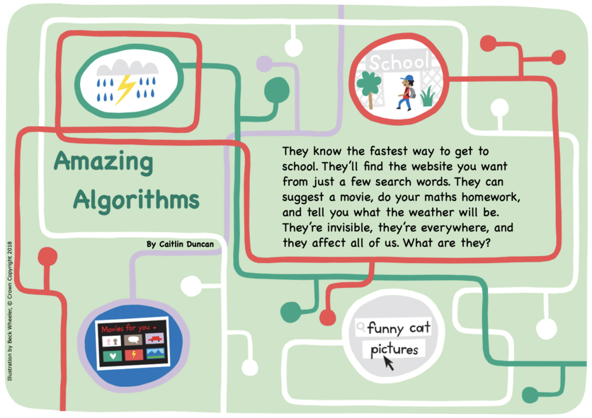 Cover page for the 2018 L2 Connected article: Amazing Algorithms