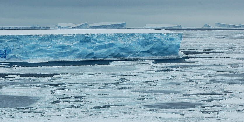 Snow Hill Island Antarctic sea ice.
