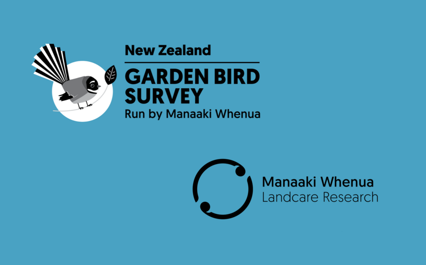 Manaaki Whenua and New Zealand Garden Bird Survey logos