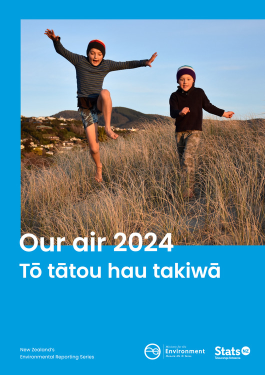 Our air 2024 Report cover with 2 boys playing on a hilltop